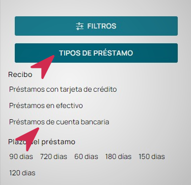 Tipos de préstamo en Crediteria.es